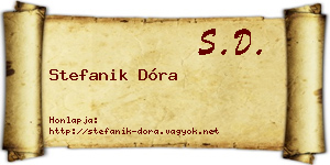Stefanik Dóra névjegykártya