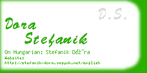 dora stefanik business card